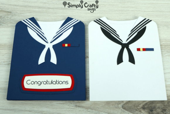 Sailor Uniform Greeting Card SVG