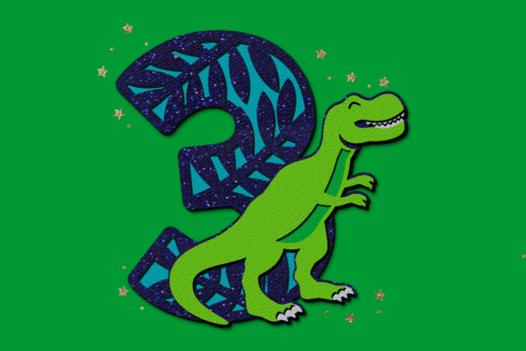 Saurus Rex Birthday Numbers SVG Set