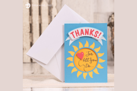 Service Worker Greeting Card SVG Thanks