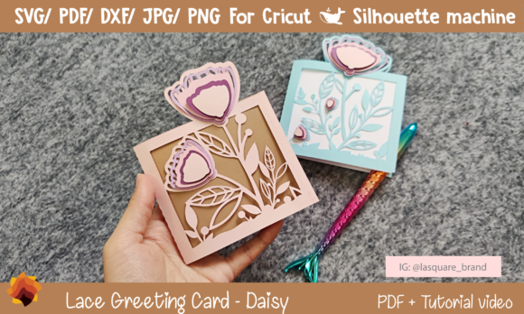 4x5 Daisy Greeting Card SVG Template
