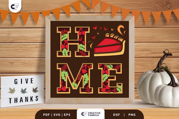 Slice Of Pie New Home Shadow Box Svg