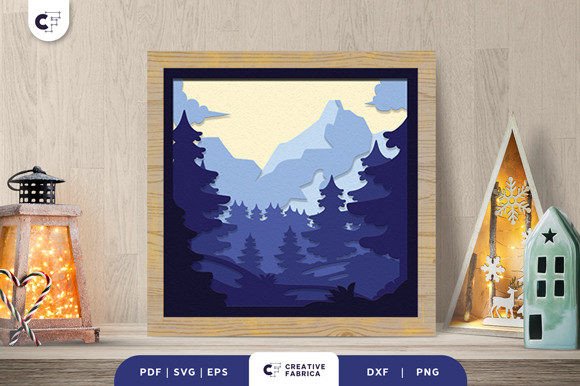 Peak Forest Shadow Box Svg Vista