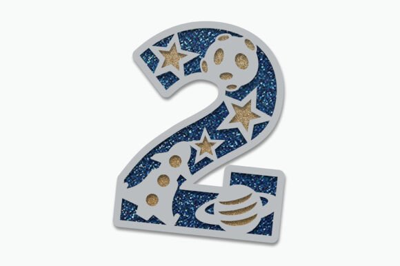 Space Birthday Numbers SVG Set