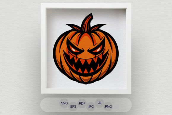 Halloween Pumpkin Shadow Box Svg Lantern
