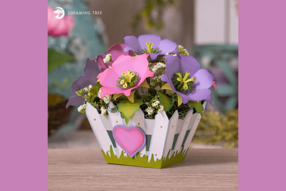 Spring Posies Paper Flower Centerpiece SVG Charm
