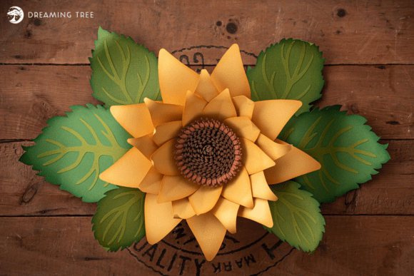 Sunflower Paper Flower Wall Decor SVG