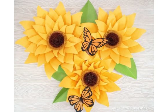 Giant Paper Sunflower SVG Wall Bloom