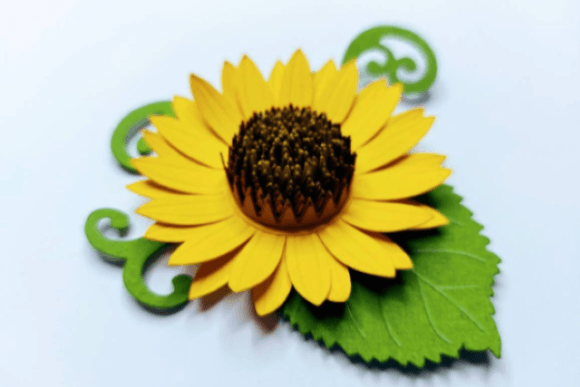 Lovely Paper Sunflower SVG Gift Accent