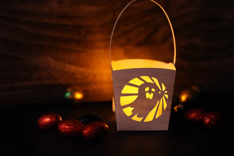 Treat Box Ghost Svg With Handle