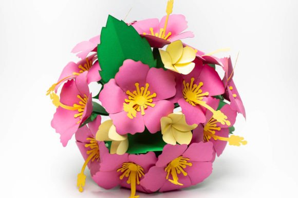 Valentine Paper Flower Bouquet SVG Craft