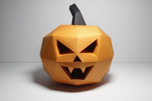 Vampire Pumpkin Svg Paper Sculpture