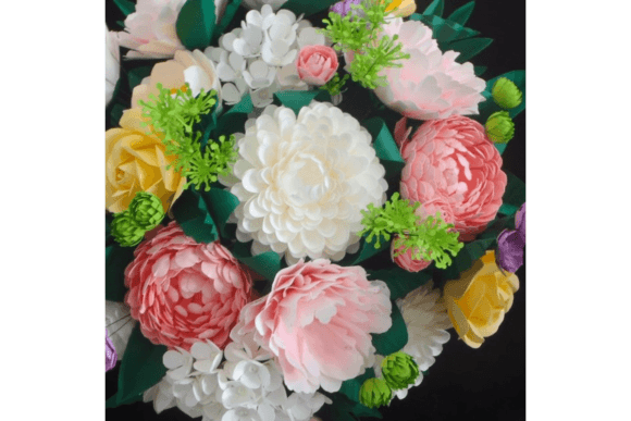 Virtues Paper Flower Bouquet Svg Foliage
