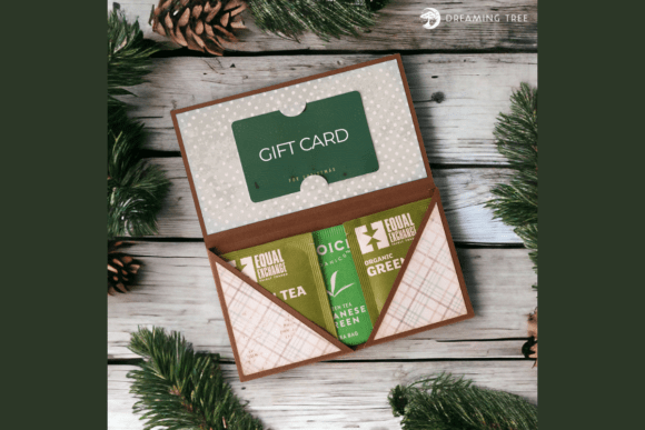 Winter Tea Handmade Card Svg Holder
