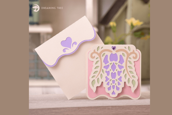 Wisteria Greeting Card SVG Design
