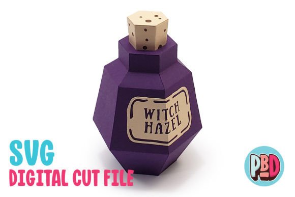 Witch Hazel Halloween Potion Svg Bottle