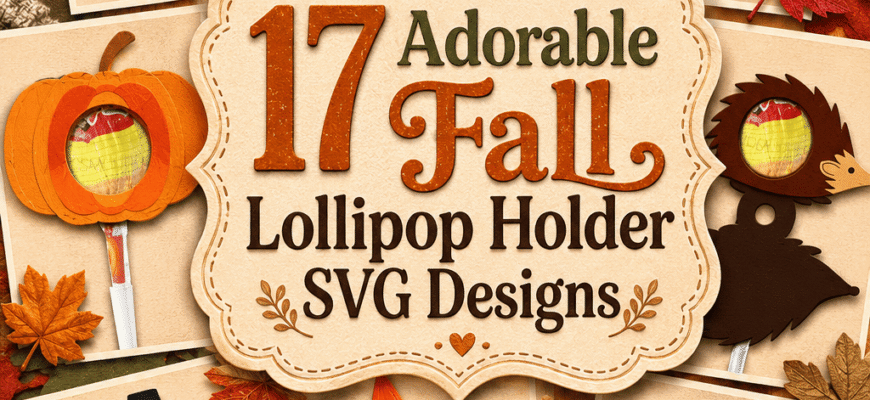 17 Adorable Fall Lollipop Holder SVG Designs