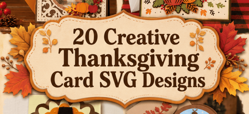 20 Creative Thanksgiving Card SVG Designs