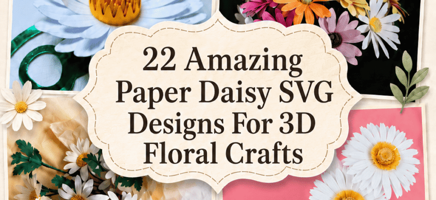 22 Amazing Paper Daisy SVG Designs For 3D Floral Crafts