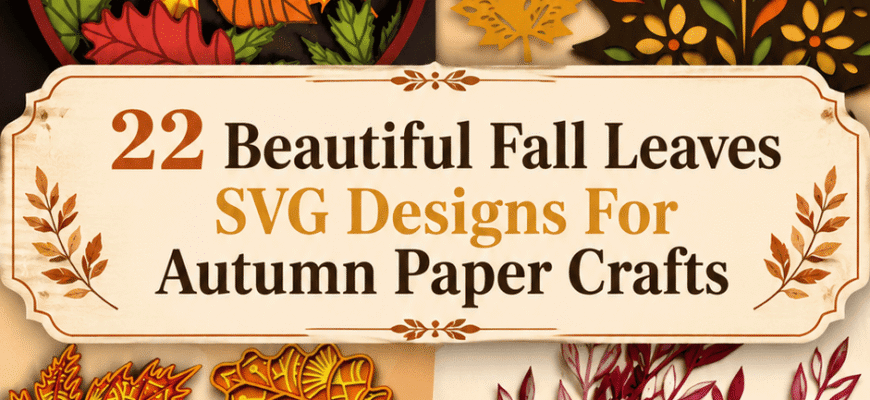 22 Beautiful Fall Leaves SVG Designs For Autumn Paper Crafts