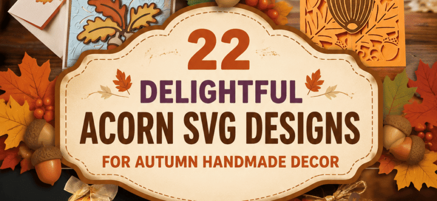 22 Delightful Acorn SVG Designs For Autumn Handmade Decor