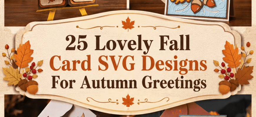 25 Lovely Fall Card SVG Designs For Autumn Greetings