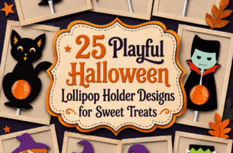 25 Playful Halloween Lollipop Holder Designs for Sweet Treats