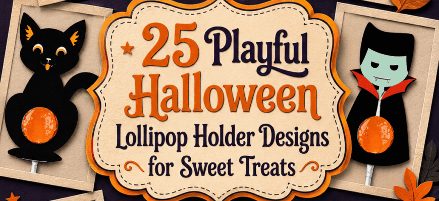 25 Playful Halloween Lollipop Holder Designs for Sweet Treats