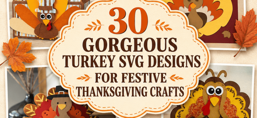 30 Gorgeous Turkey SVG Designs For Festive Thanksgiving Crafts