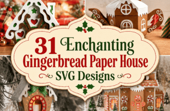31 Enchanting Gingerbread Paper House SVG Designs