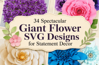 34 Spectacular Giant Flower SVG Designs for Statement Decor