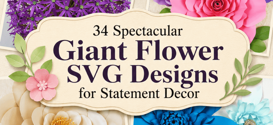 34 Spectacular Giant Flower SVG Designs for Statement Decor