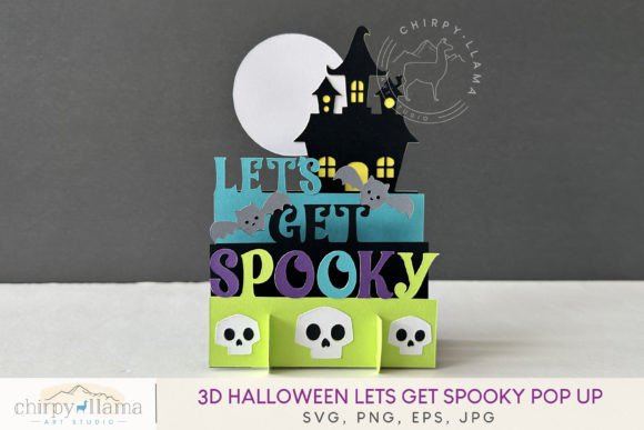 Let's Get Spooky Halloween Svg Pop Up