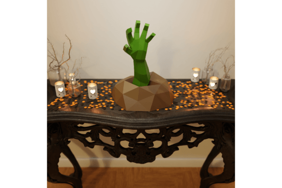 Spooky Hand Halloween Paper Craft Scene