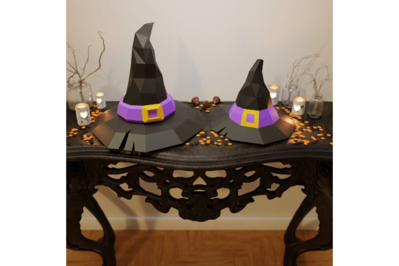 3D Papercraft Witch Svg Hat Costume
