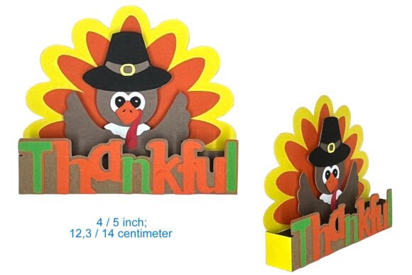 3D Thanksgiving Turkey SVG Decor Template