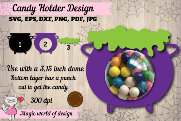 Potion Cauldron Halloween Svg Candy Dome