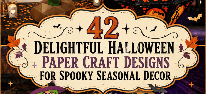 42 Delightful Halloween Paper Craft Designs For Spooky Seasonal Decor