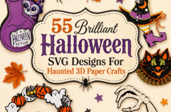 55 Brilliant Halloween SVG Designs For Haunted 3D Paper Crafts