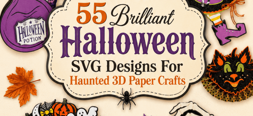 55 Brilliant Halloween SVG Designs For Haunted 3D Paper Crafts