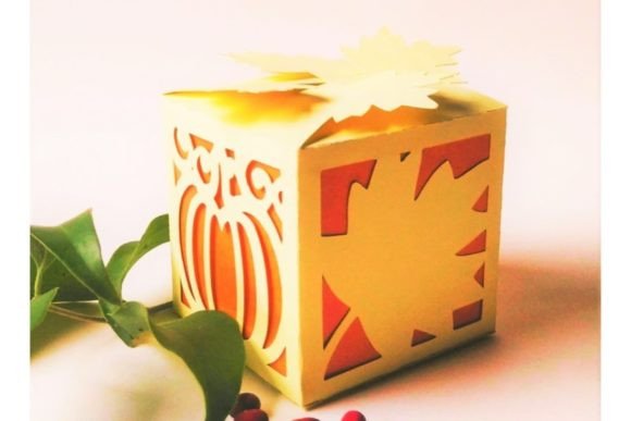 Autumn Box Fall SVG Gift Template