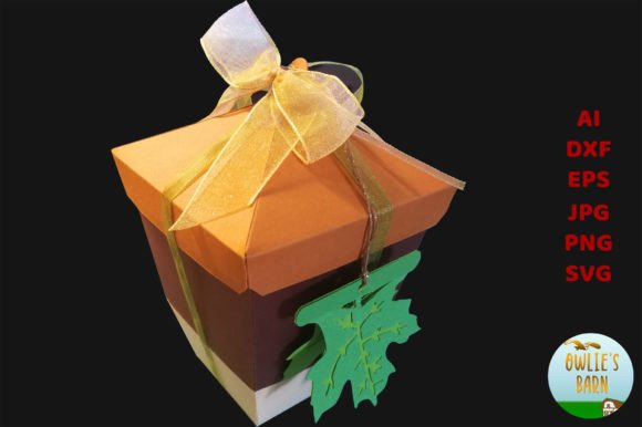 Acorn Box Autumn SVG Gift Tag