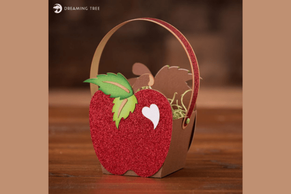 Apple Treat Autumn SVG Basket Gift