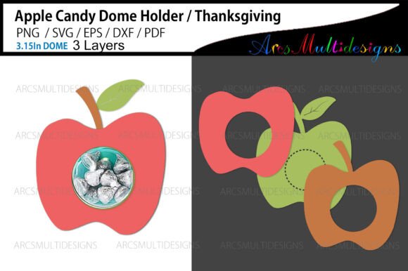 Layered Apple Fall Candy Dome Treat Holder