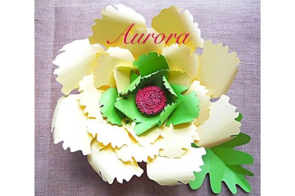 Aurora Giant Paper Flower SVG Template
