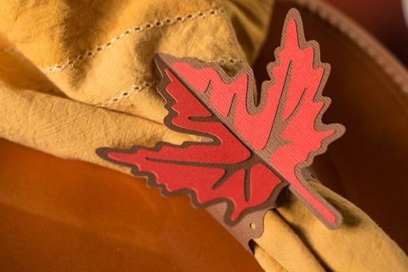 Napkin Ring Fall Leaves SVG Table Decor