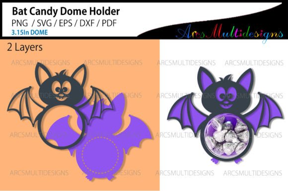 Bat Halloween Candy Dome Treat Holder