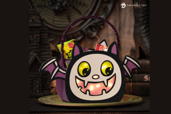 Bony Bat Bag Halloween Paper Craft