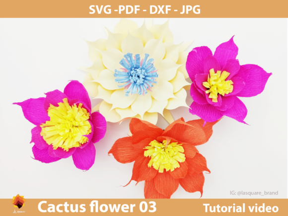 Cactus 03 Giant Flower SVG Backdrop