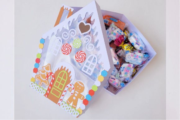 Giftable Gingerbread Paper House Box