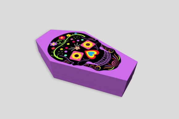 Papercraft Halloween Coffin SVG Favor